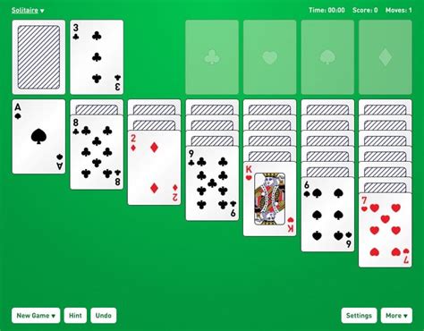 free online klondike solitaire turn one